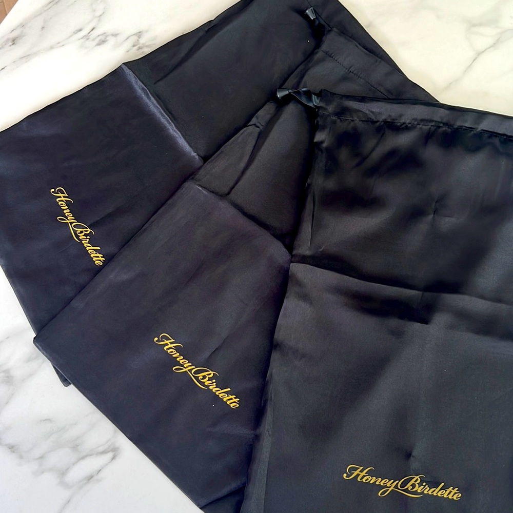 Honey birdette  sett of 3 big black soft bag new 20x13